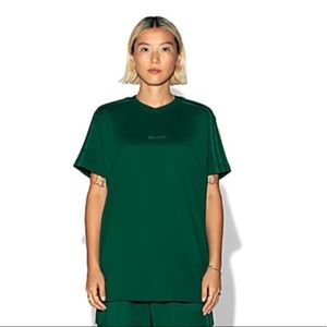 Ivy Park x Adidas Green Striped Tee Shirt. XS.